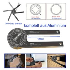 360° Alu Winkel Lineal für Innen und Außenwinkel Winkellineal z.B. Kreissäge etc