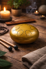 Steel Tongue Drum 6 Zoll Gold