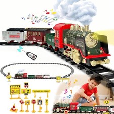 Elektrischer Zug Kinder Spielzeugeisenbahn Weihnachts Eisenbahn Zugset mit Licht