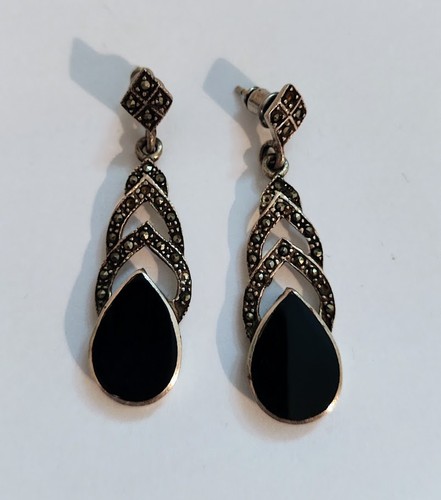 Vintage onyx ohrringe - vintage,