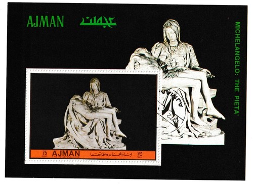 Ajman 1972 die pietà michel - ,