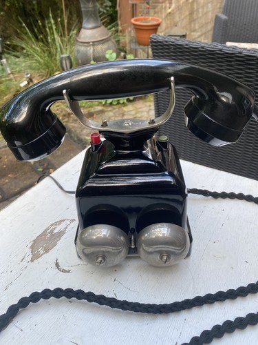 Altes telefon metall bakelit - altes,