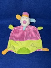 Schmusetuch Topolino Maus Hund rosa / grün