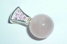 Juwelo ? 925 Silber Kettenanhänger Sterling Anhänger rosa Stein Perle Juwelen ?