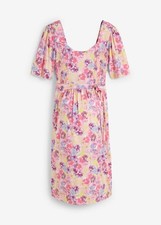 Neu Umstand-Kleid Stillkleid mit Blumenprint Gr 44/46 Weiß Floral Sommer-Dress