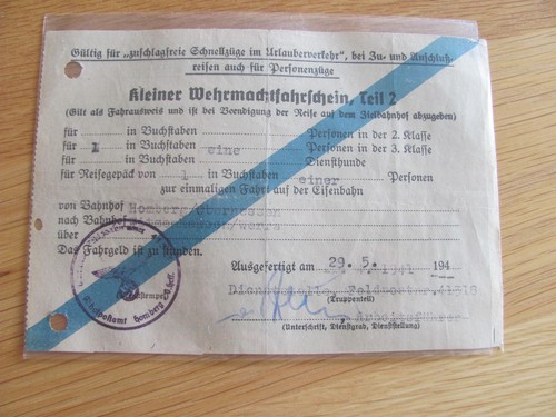 Kleiner wehrmachtfahrschein - kleiner,