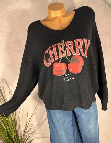 Pullover cherry print - cherry, oversize