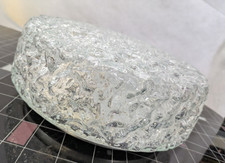 70s  Lampe Leuchte Wandlampe Glashütte Limburg Plafoniere Iceglas Design NOS