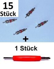 Ventildreher + 15 Ventileinsätze Ventilschrauber Gummiventile Ventile PKW