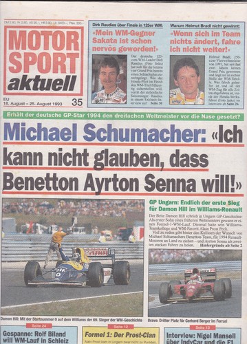 Motorsport aktuell 1993 - aktuell, 35/1993