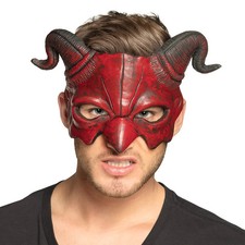 Schaum Halbmaske Dämon rot