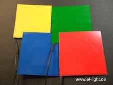 10x10 cm rot El-Folie (Elektrolumineszenz), Neonfolie Leuchtfolie Plasmafolie