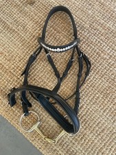 FULL Ledertrense mit Glitzerstirnriemen CLARIDGE HOUSE