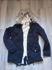 top neuw. schwarzer H&M Parka Gr. 36 warm Miss Jacke Kapuze Fell Divided Cargo 