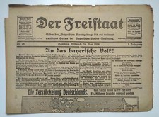 Der Freistaat alte Zeitung