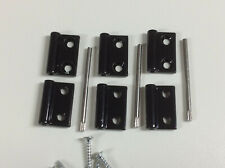 Alu Scharnier Sparset 3-tlg. Insektenschutz Fliegengitter Türen Fenster schwarz