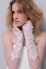 HBH Brauthandschuhe aus Spitze