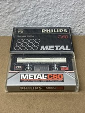 2x Philips Metal C60 Tape Audiokassette Cassette - Bitte Lesen