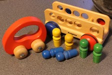 Fagus Holzspielzeug bunt, für