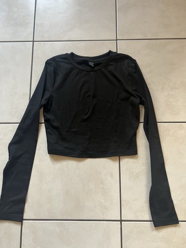 Cropped langarmshirt - cropped,