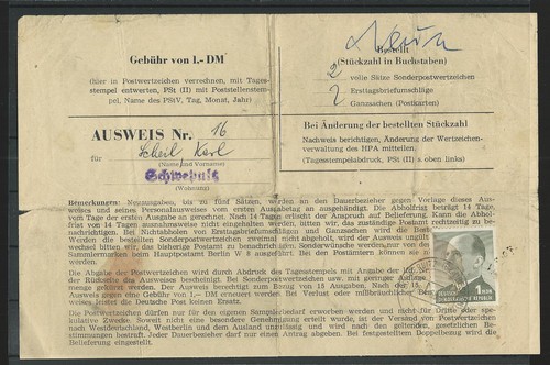 Ddr postausweis schwepnitz - postausweis,