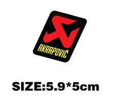 Akrapovic Auspuff Emblem Aufkleber Hitzefest Aluminium 5x5,9cm