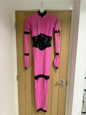 Libidex - Latex Rubber Cindy Corset Bondage Hobble Dress - Pink - Small