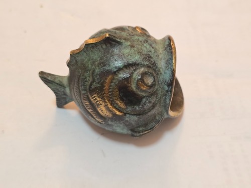 Vintage bronze fisch - vintage,