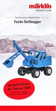 Märklin Faltblatt "Fuchs Seilbagger" - Insider-Modell 2026; neuwertig
