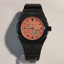 G-Shock SMALL casiOAK Mod[qp] all black metal, rose dial, GMA-S2100
