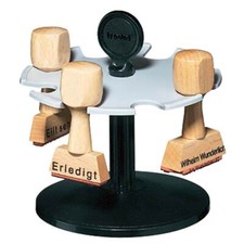 Trodat Stempelträger 8 Stempel sw/grau Stempelablage Stempelhalter rund 499400