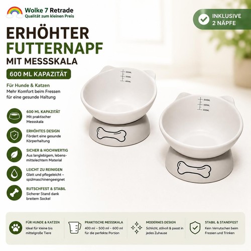 Katzen futternapf erhöht set - futternapf,