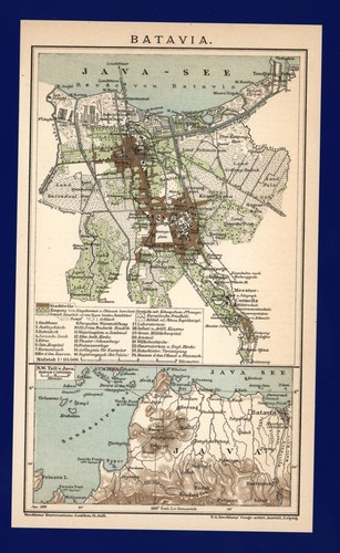 Stadtplan anno 1899 batavia - stadtplan,