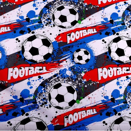 Baumwollstoff mit fußball - mit,