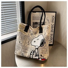 Canvas Tasche Frauen Cartoon Snoopy Handtasche eine Schulter Tote Tasche