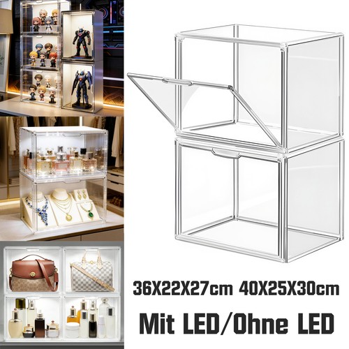 Led acryl vitrine - 2x,