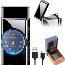 Lichtbogen Feuerzeug mit Uhr &