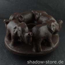 Teelichthalter Freundeskreis Elefanten 16 cm Durchmesser, 7,5 cm hoch