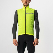 Castelli SQUADRA ST VEST STRETCH Herren Windweste Fahrrad Weste Gelb und Schwarz