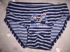 Süße "Topolino" Badehose, gestreift mit Matrosen, für Beide Gr. 74/80