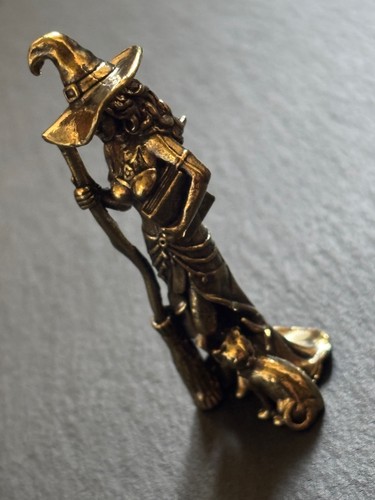 Magische frau messing figur - messing, |