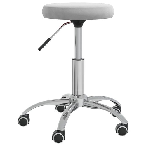Massagehocker samt hellgrau - samt,