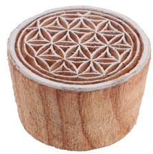 Indischer Textilstempel, Holz