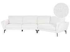 Sofa Bouclé Stoff weiß