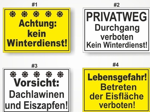 Schild kein winterdienst 20x30 - schild,