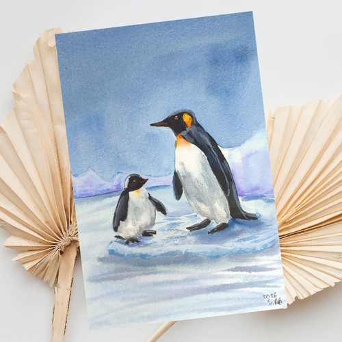 Mini kunstwerk pinguin - mini,