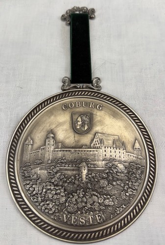 Zinn plakette veste - zinn, coburg