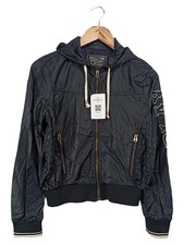 REPLAY Damen Sweatjacke Gr. 36/S Schwarz Kapuze Logo Casual Sportlich