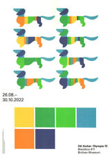 Otl Aicher - Olympia 72 Ausstellungsplakat A1 Motiv "Waldi" Design / Grafik