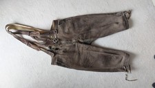 trachten lederhose kniebund Hirschleder braun original ca. 50 Jahre alt
